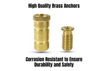 image showing high quality brass anchors used with mesh pool covers