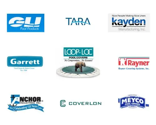 logos of all major pool cover manufacturers that manufacture pool covers for replacement