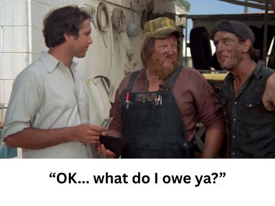 Funny picture of customer asking "how much does the new pool cover cost?", after already shipping his pool cover to them.